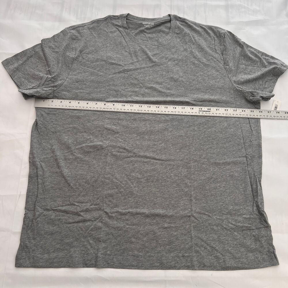 Goodthreads Men's Slim-Fit Short-Sleeve Cotton Crewneck Gray T-Shirt 2XL - Picture 4 of 9